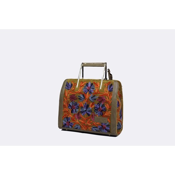 Handcrafted Floral Embroidered Handbag