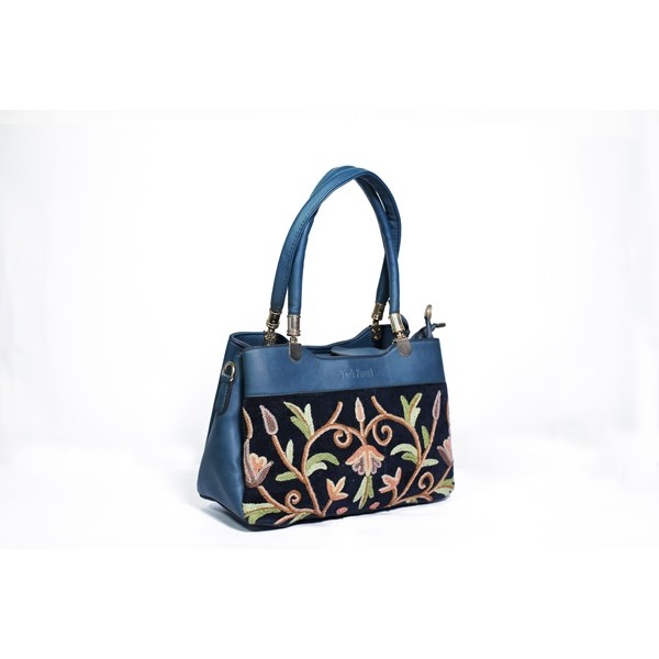 Navy Blossom Tote Bag