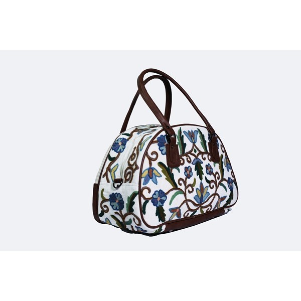 Floral Vine Tapestry Satchel