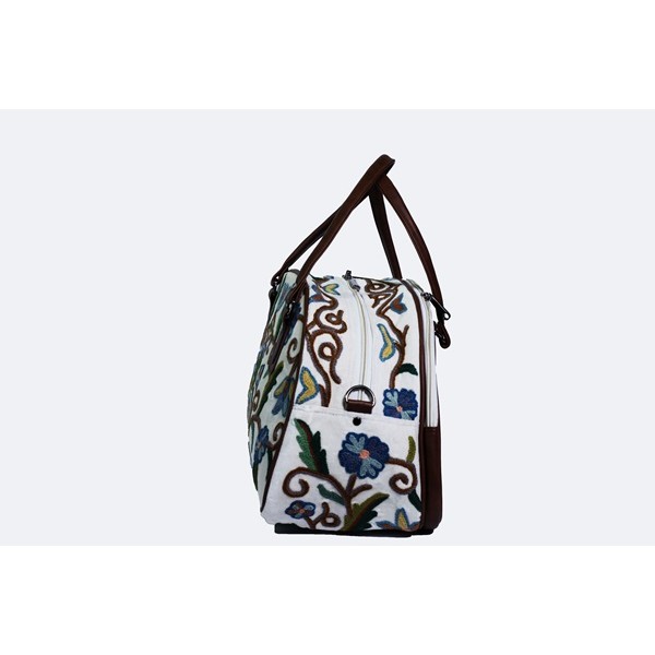 Floral Vine Tapestry Satchel