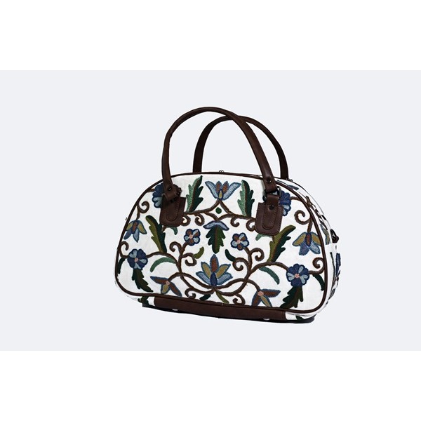 Floral Vine Tapestry Satchel