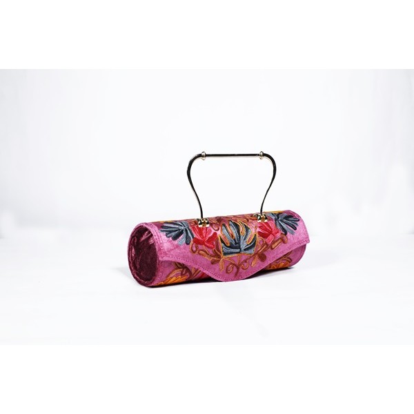 Floral Embroidered Clutch Bag