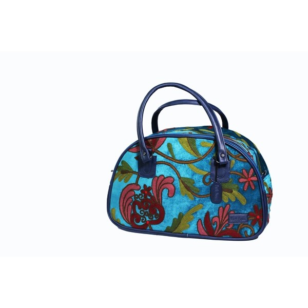 Azure Bloom Carryall Satchel