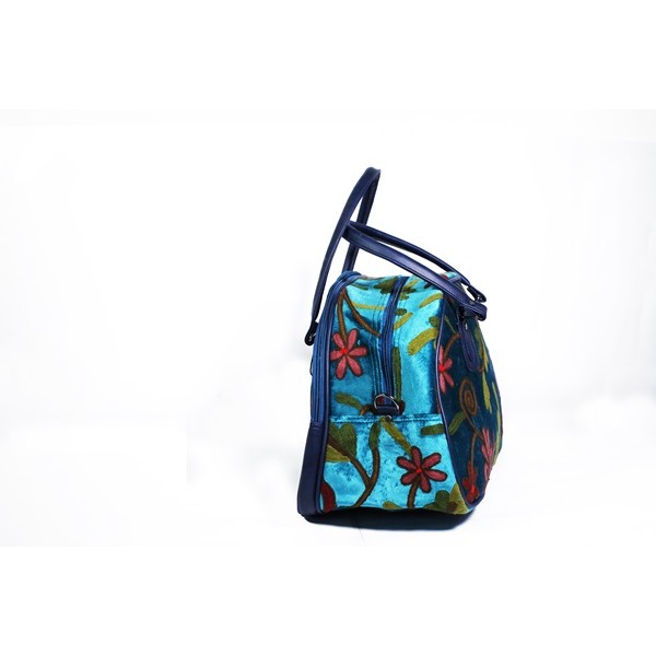 Azure Bloom Carryall Satchel