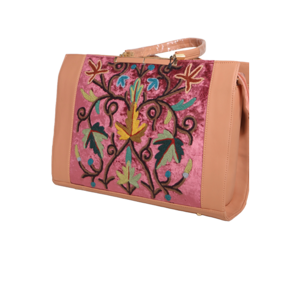 Crewel Kashmiri Embroidered Floral Handbag