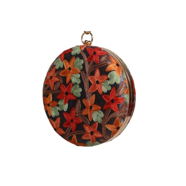 Autumn Bloom Round Clutch