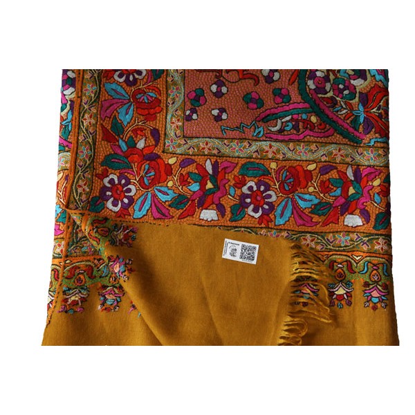 Hgh-quality wool| ensuring warmth and comfort | Embroidered Kashmiri Shawl