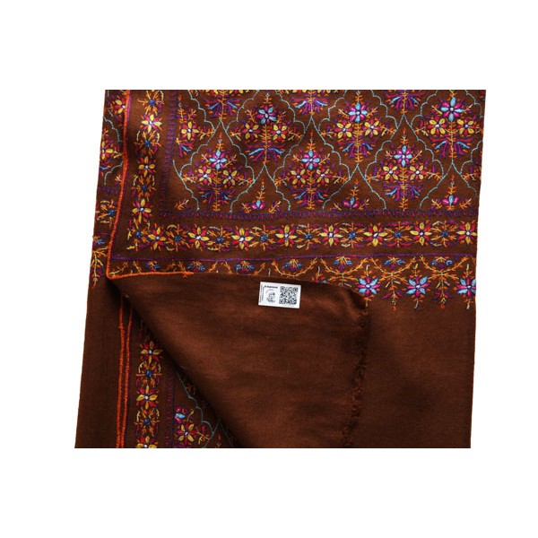 Brown Hue and complementary gold, red, and purple accents Autumnal Pashmina Shawl