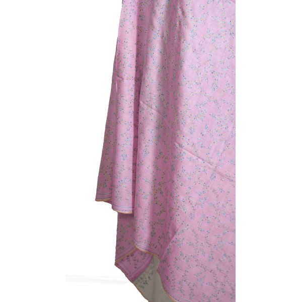 Delicate floral pattern in soft pastel shades |Pink| Pashmina shawl