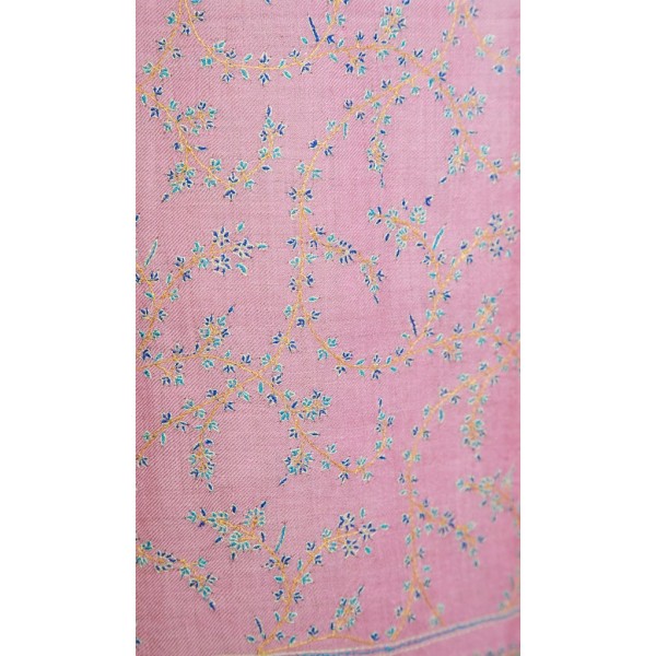 Delicate floral pattern in soft pastel shades |Pink| Pashmina shawl