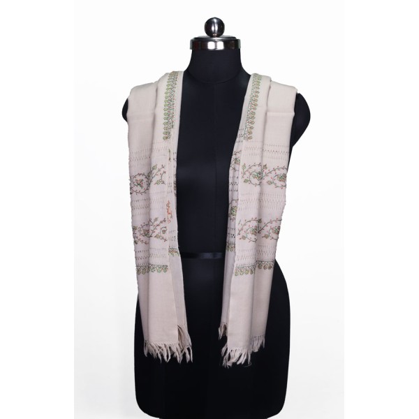 Soft, breathable fabric  Handwoven Floral Stole